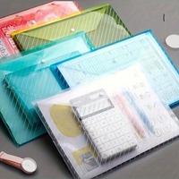 Carpeta de Archivo de Plástico Transparente con Cierre a Presión, Personalizable con Logotipo, en Diferentes Tamaños y Colores, para Suministros Escolares y de Oficina