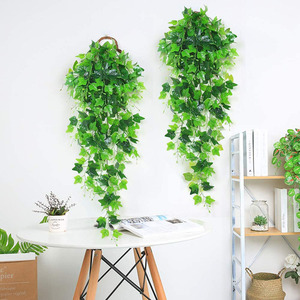 <span class=keywords><strong>Lierre</strong></span> artificiel suspendu, feuilles de <span class=keywords><strong>lierre</strong></span> décoratives pour mur, maison, jardin, mariage, plante verte simulée réaliste - Product Image 1