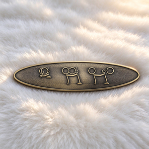 Étiquette de couture en métal personnalisée, patch brodé, logo de marque en métal 3D pour vêtements, sacs à main, accessoires - Product Image 2