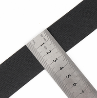 6mm-100mm bande élastique bande élastique de haute qualité tricoté Crochet bande élastique blanc noir Spot vente en gros