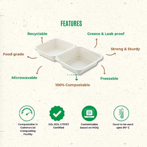 500ml Disposable Oval White Clear Plastic Food Containers Airtight Lids Single Use Takeout <b>Boxes</b> Bulk Wholesale USA Market - Product Image 4
