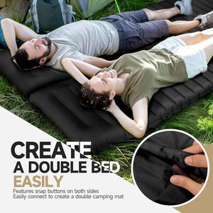 Inflatable Camping <b>Mat</b> Rectangle PVC <b>Waterproof</b> Portable Automatic Air Mattress for 1-2 Person Outdoor Use - Product Image 3