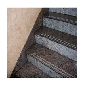 Çok renkli kırmızı granit dış iç merdiven sırt yükseltici, çok shinning doğal granit dış iç merdiven
