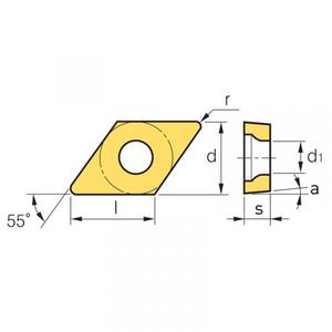 Fervi-DCMT070204N แทรกการหมุนบวก P(KH) dcmtx-EAN 8012667188214เครื่องมือไฟฟ้าอุปกรณ์เสริมการเปลี่ยน - Product Image 2