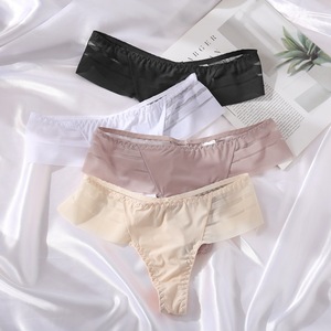 ZZ282 Tanga de cintura alta para mujer, paquete Sexy de nailon transpirable sin costuras, bragas descaradas, paquete de 5, logotipo sin rastro de punto de 2, paquete de 5 - Product Image 6