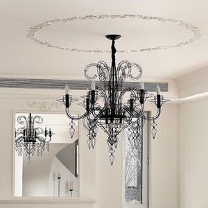 Lustre baroque de style nordique moderne pour salon, villa <span class=keywords><strong>vide</strong></span>, escalier créatif, designer français, grande maison artistique - Product Image 3