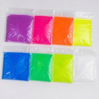 Poudre de pigment fluorescent néon 12 couleurs à base d'eau pour peinture, résine, slime, art, jouets en plastique
