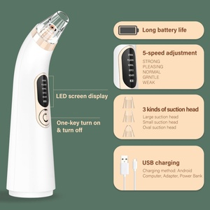 Beauty Items 4 Replace Head Blackhead Remover Silicone Lip <b>Electric</b> Blackhead Pore Vacuum Blackhead Remover Tool - Product Image 3
