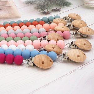 Clips de sucette en silicone sans BPA sur mesure lanière de support perles à mâcher de dentition Clips de sucette apaisants en silicone - Product Image 5