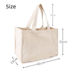 Reusable Canvas Custom Women's Shopping Tote Shopper <b>Bag</b> With logo - Product Image 3