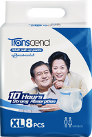 Myanmar Megasoft Transcend Erwachsenen-Inkontinenzprodukte für Mittlere Inkontinenz, 8 Stück, L XL Erwachsenenwindeln, Höschenwindeln für Myanmar, Asien