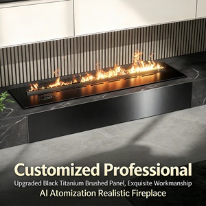 <span class=keywords><strong>Cheminée</strong></span> 3D intelligente à atomisation avec fonction humidificateur, télécommande, minuterie, hauteur de flamme réglable, luminosité réglable pour la maison et le commerce - Product Image 1