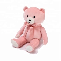 Qualité personnalisée fourrure douce mignon ours bébé peluche animal jouets en peluche en vrac en gros arc couleur différente cravate ours en peluche