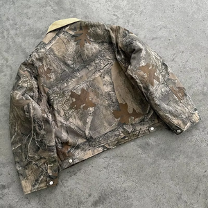 Custom Wholesale Streetwear Casual Camoflouge Tracksuit Men Carpenter Cargo Pants and Zipper Reals Tree <b>Camo</b> <b>Jacket</b> Set - Product Image 3