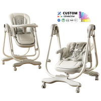 Chaise haute électrique multifonctionnelle pliable pour nouveau-né, chaise à bascule pour bébé, chaise à manger et à dormir 2 en 1