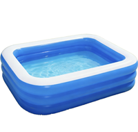 Langlebiger Aufblasbarer Pool für Erwachsene und Kinder Großer Familien-Swimmingpool für Draußen Tragbarer Garten-Wasserpool