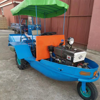 Motoculteur professionnel pour rizières, 15-28 CV