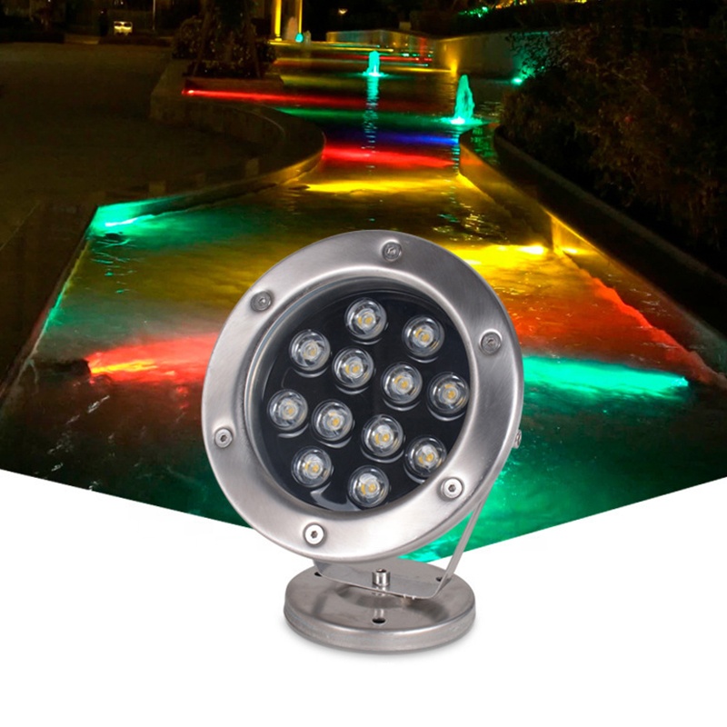 IP68 9 Вт RGB светодиодные фонтанные светильники DC12V красочные Прожекторы для бассейна водонепроницаемые наружные Ландшафтные светильники подводные светильники