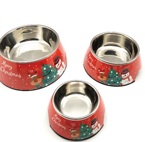 पर्यावरण के अनुकूल स्टेनलेस स्टील कुत्ते ने मेलामाइन पालतू पानी और भोजन कटोरा - Product Image 1