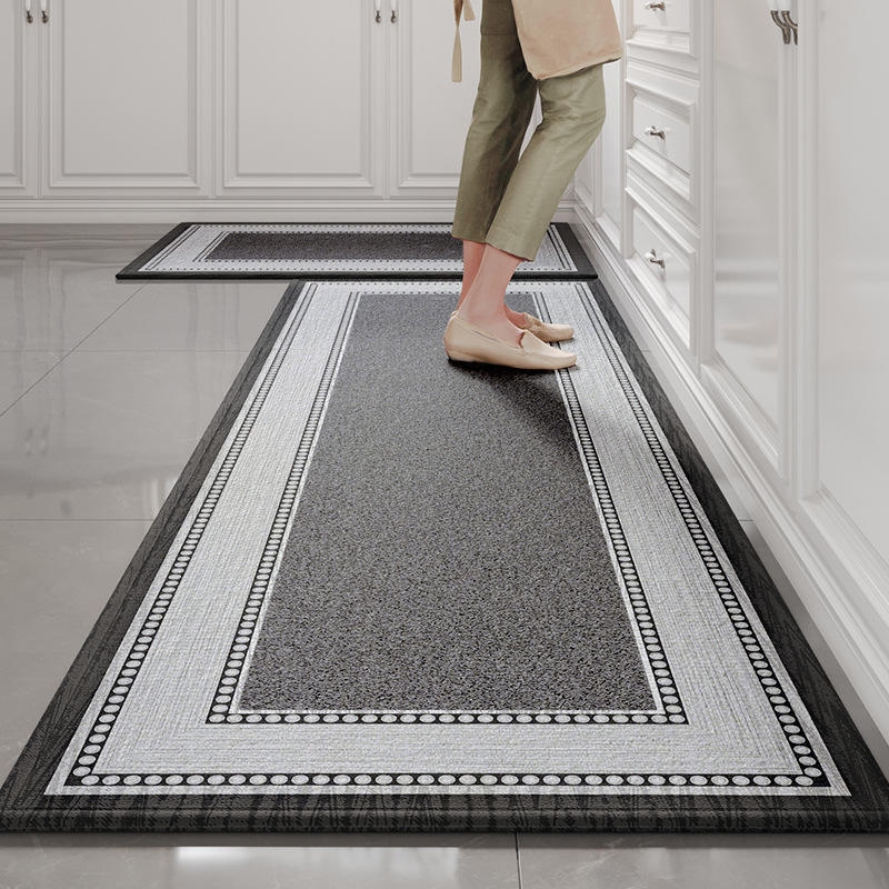 Semelle en caoutchouc velours de coton bambou - Annie gris foncé