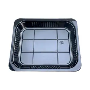 Manufacturer Directly Supply Disposable Cpet Plastic Serving Tray For Fresh Meat Rectangular Food Storage