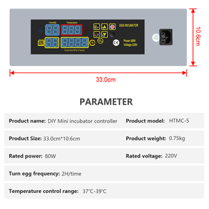 डिजिटल तापमान नियंत्रक कमरे टच स्क्रीन Thermoregulator थर्मोस्टेट और दक्षिण अफ्रीका में अंडे इनक्यूबेटर स्पेयर पार्ट्स - Product Image 3