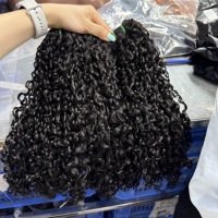 Extensions de cheveux humains vierges vietnamiens non traités, double trame, bouclés style Pixie, 100 % cheveux naturels, fournisseur de cheveux bruts
