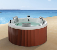 Spa rond Jakuzzi Bain à remous autoportant pour 3 à 4 personnes Salle de bain combinée Bains à remous Jacuzzis Hot Tube Outdoor Swim Spa