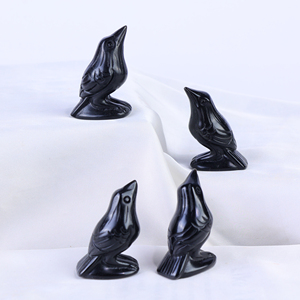 CrystalHola - Estatuas de Obsidiana Pulida al por Mayor [Boho], Cristal para Atraer la Riqueza, Tallado Decorativo en Piedra, Forma Irregular - Product Image 5