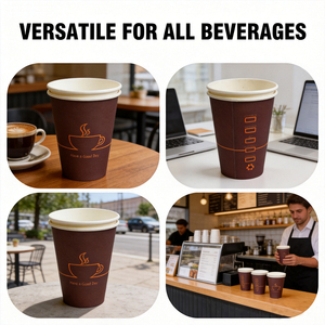 Wellons Hot Selling High Quality Custom Printed Food Grade Biodegradable <b>Disposable</b> 8oz Takeout Coffee <b>Cups</b> - Product Image 4