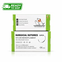 Suture chirurgicale non résorbable en nylon 2/0 3/0, suture tressée en soie monofilament pour la chirurgie générale et l'utilisation vétérinaire