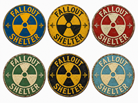 Panneau métallique Fallout Shelter, style vintage rustique, décoration murale d'avertissement pour garage et man cave, vente en gros