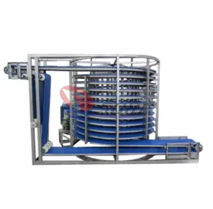 Spiral Cooling Food Freezing Conveyor Quick Freeze Machine Supplier Tunnel Freezer