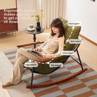 Fauteuil inclinable et berçant individuel rembourré de luxe léger pour salon et balcon de maison de location