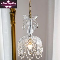 Lustre en cristal Vintage français Lampe suspendue en verre de luxe Moderne Médiéval Romantique Porche Chevet Allée de luxe Fenêtre flottante