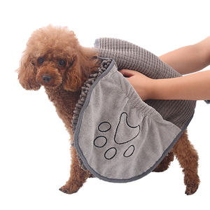 Toalla lavable de microfibra altamente absorbente para perros, toalla de secado rápido, envoltura de felpa Extra suave, toallas de baño de chenilla para secar mascotas empapadas - Product Image 1