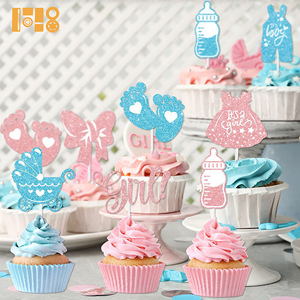 Nuovi set Topper <span class=keywords><strong>torta</strong></span> tema di compleanno del ragazzo e della ragazza <span class=keywords><strong>torta</strong></span> <span class=keywords><strong>torta</strong></span> bandiera partito scalogno carta Plugin decorazione all'ingrosso - Product Image 6