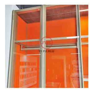 Dolap alüminyum 270 cam kapi için dolap çerçeveli cam kapı derece açılabilir cam kapi kolu