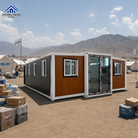 Maison conteneur pliable à assemblage rapide de 40 pieds pour le secours en cas de tremblement de terre, camp mobile, abri modulaire d'urgence