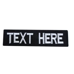 Grandes écussons thermocollants 3D personnalisés en chenille, motifs rectangulaires noir, blanc, bleu marine, rose, broderie tactique rafraîchissante, épingle de sûreté - Product Image 5