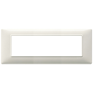Plaque d'interrupteur mural Vimar blanche, longueur 25,6 cm, pour usage électrique - Product Image 1