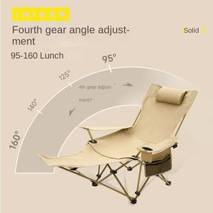 Sedia Reclinabile Pieghevole Portatile da Esterno con Poggiapiedi e Poggiatesta Confortevole, Ideale per Pesca, Picnic e Spiaggia - Durevole e Pratica - Product Image 3