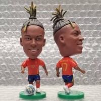Meistverkaufte Großhandels-PVC-Harz Spielzeug-Fußballspieler-Figuren, Kundenspezifische 3D-Fußballspieler-Actionfiguren