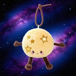 Boneka Bulu Planet Lucu Lisa, Bulan, Bumi, Saturnus, Mars, Globe, Mainan Anak, Gantungan Kunci - Product Image 3
