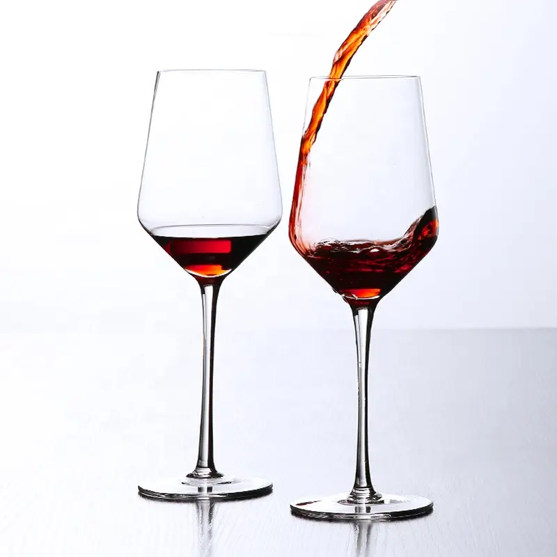 Bicchieri di vino di cristallo di lusso su misura all'ingrosso del calice di vetro di vino 430ml