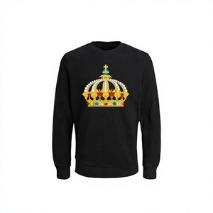 เสื้อสเวตเตอร์แบบ Unisex,ผ้าฝ้าย100% สีดำแบบธรรมดาสามารถซักได้ - Product Image 1