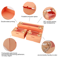 Boîte à sushi avec fenêtre boîte en papier jetable, boîte à sushi plate pliable adaptée aux sushis