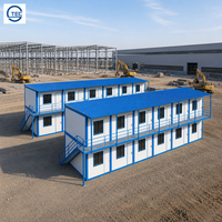 Hébergement Modulaire Multi-unités à Deux Étages Empilable en Structure Acier – Camp de Travailleurs, Dortoir, Maison Conteneur Préfabriquée pour Parc Extérieur