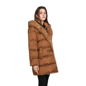 2021 Customized Warm Faux Fur Collar <strong>Hooded</strong> <strong>for</strong> Ladies Down Long Plus Size <strong>Women</strong> Jacket and <strong>Winter</strong> Puffer <strong>Coat</strong> - Product Image 3
