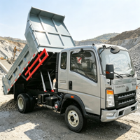 Camion benne Sinotruk 4x2 avec carrosserie résistante à la corrosion pour les travaux quotidiens de démolition, de nettoyage des débris et des ordures.
